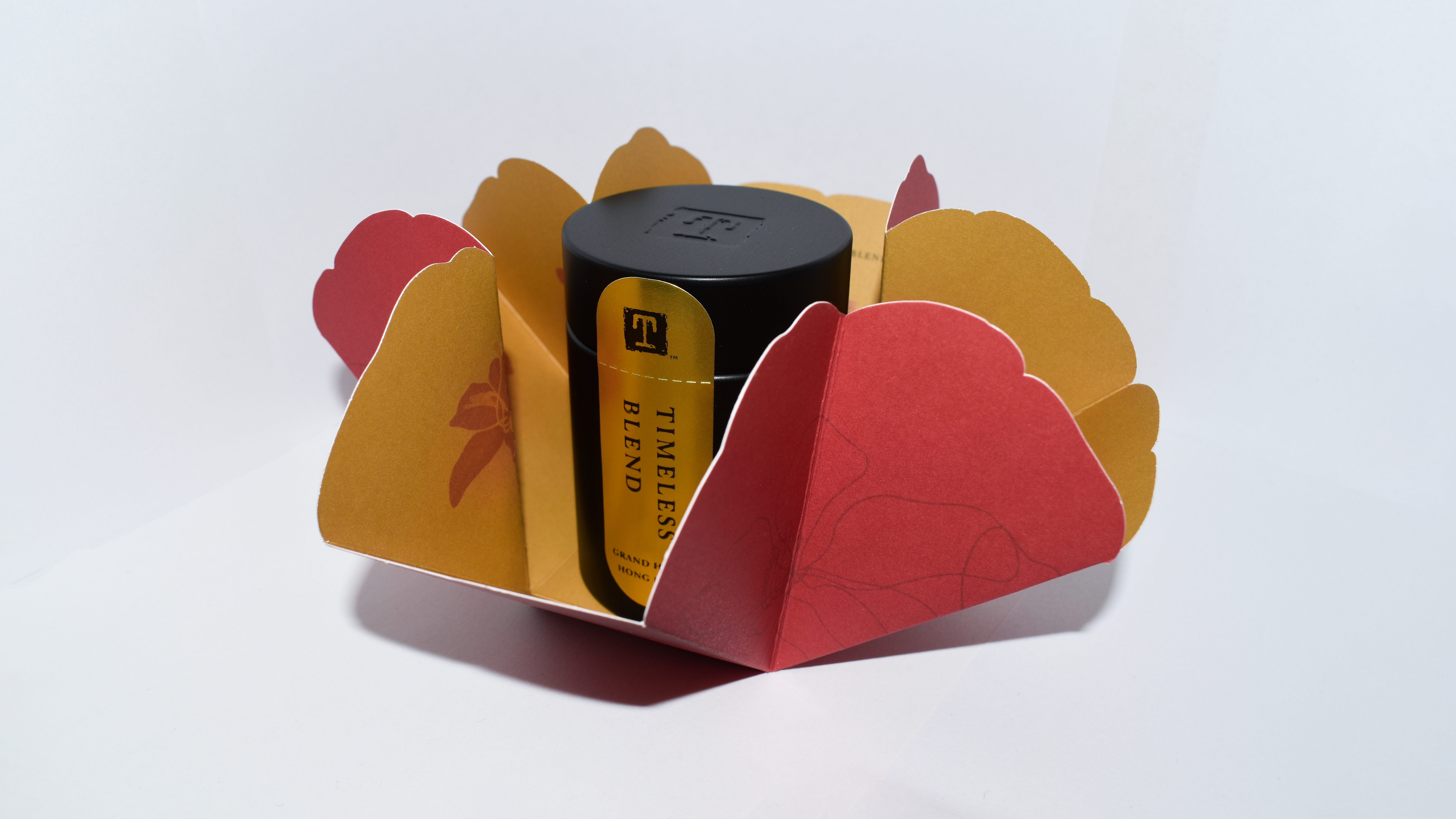 Origami fold packaging with tin