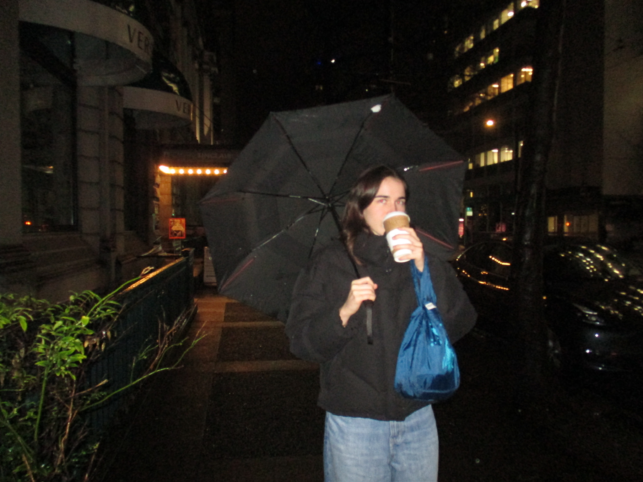 Olivia in rainy Vancouver