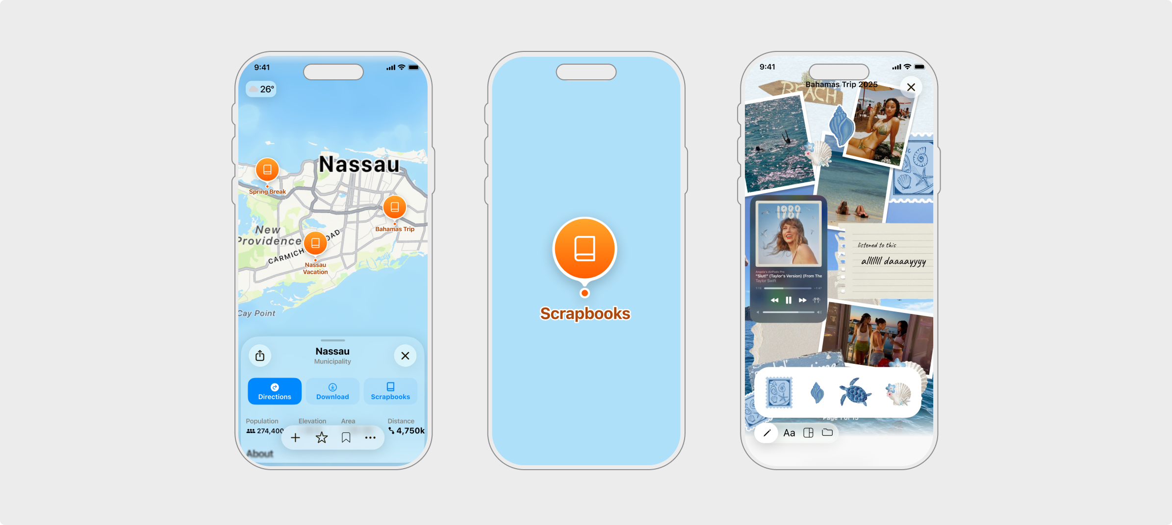 Three Mobile Screen Mockups