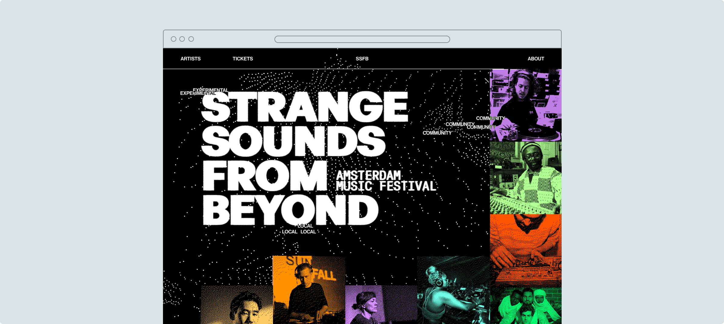 SSFB Website Homepage Mockup